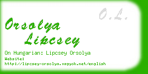 orsolya lipcsey business card